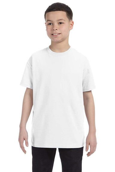 Gildan G500B Youth Short Sleeve Crewneck T-Shirt White Front