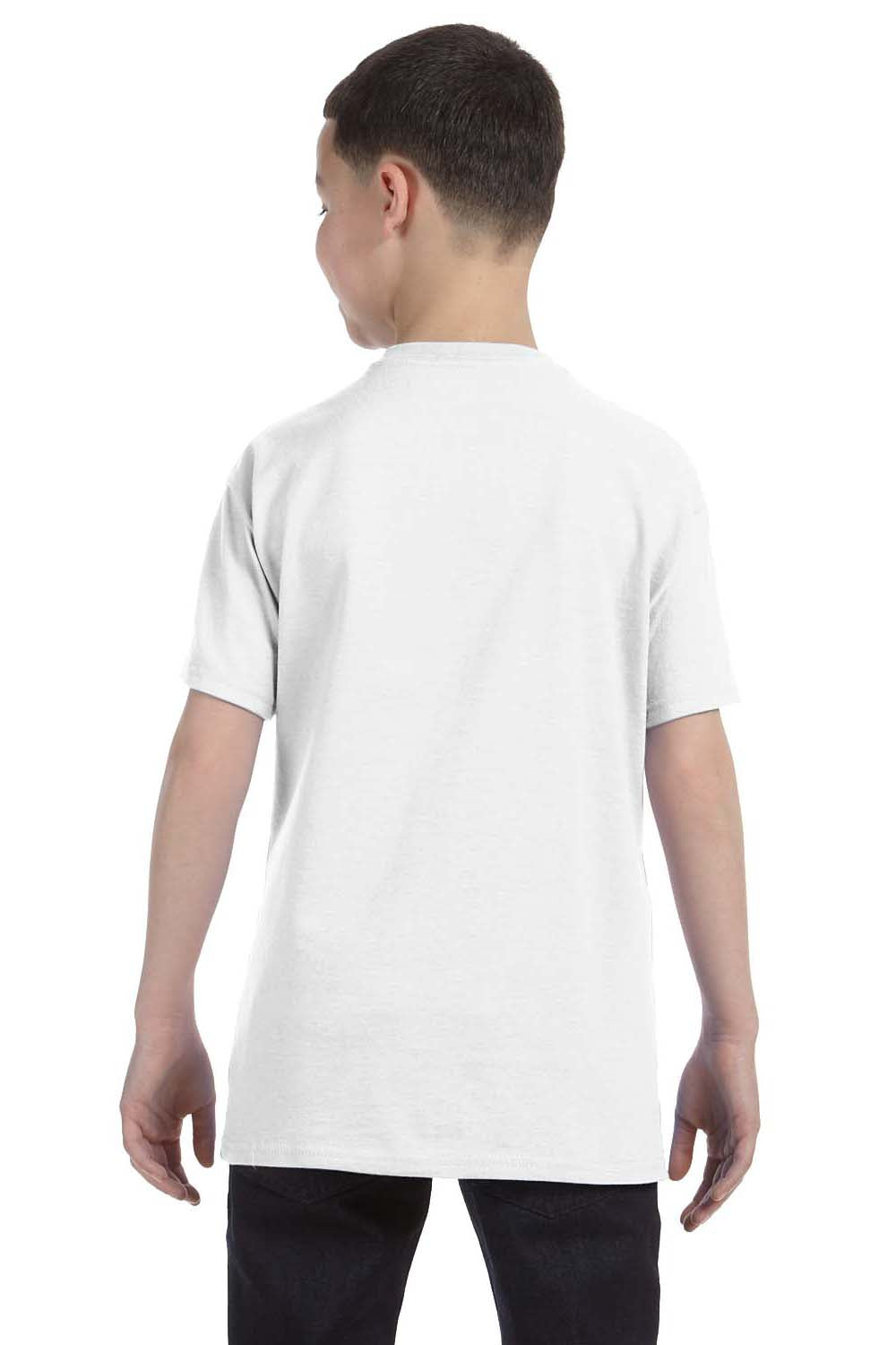 Gildan G500B Youth Short Sleeve Crewneck T-Shirt White Back