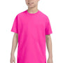 Gildan Youth Short Sleeve Crewneck T-Shirt - Azalea Pink