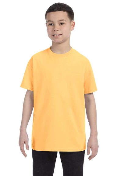 Gildan G500B Youth Short Sleeve Crewneck T-Shirt Yellow Haze Front