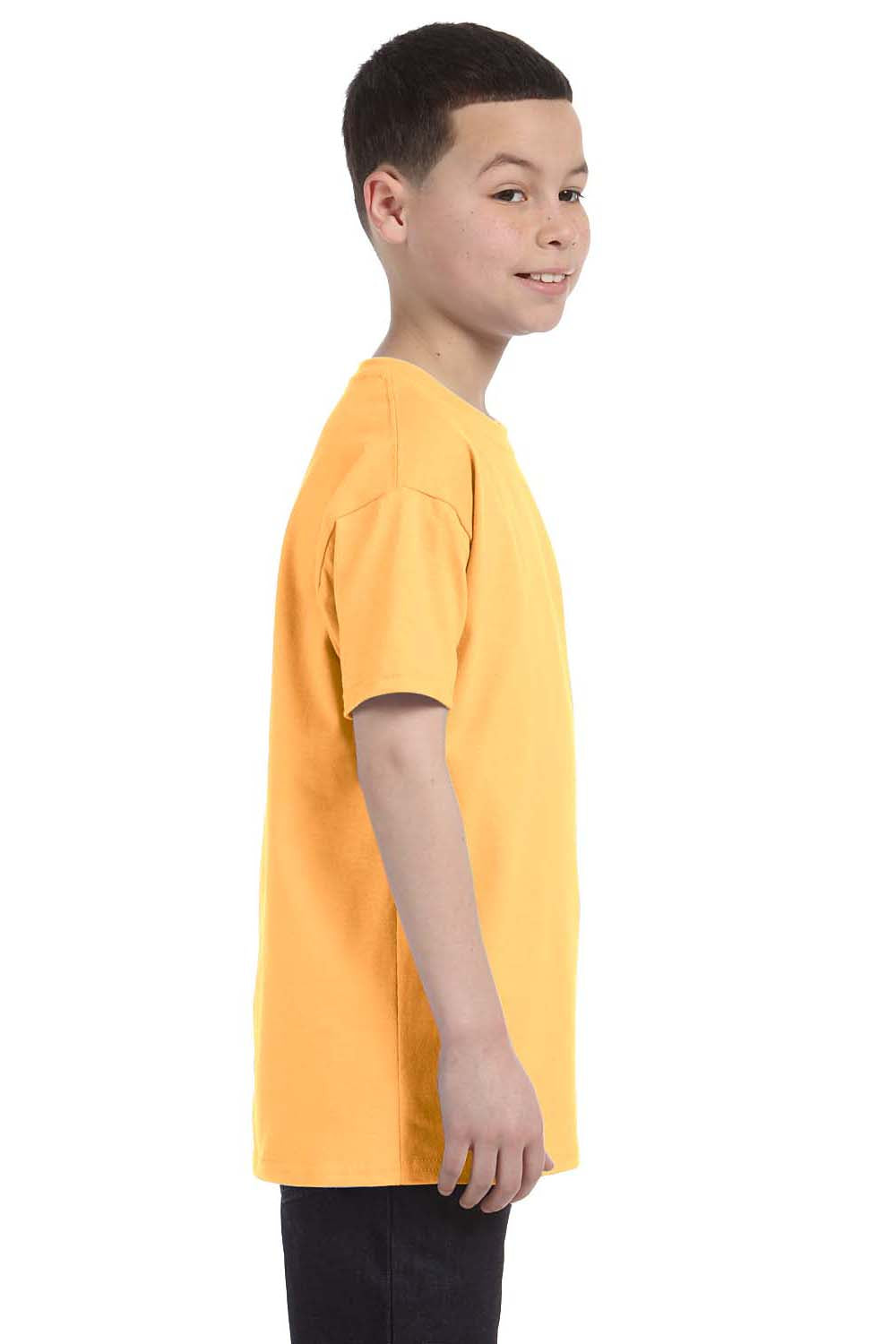 Gildan G500B Youth Short Sleeve Crewneck T-Shirt Yellow Haze Side