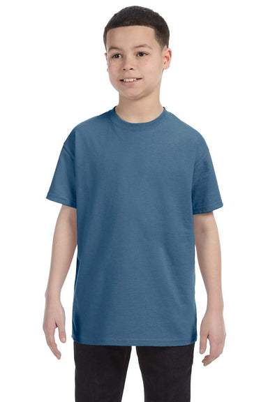 Gildan G500B Youth Short Sleeve Crewneck T-Shirt Indigo Blue Front