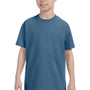 Gildan Youth Short Sleeve Crewneck T-Shirt - Indigo Blue