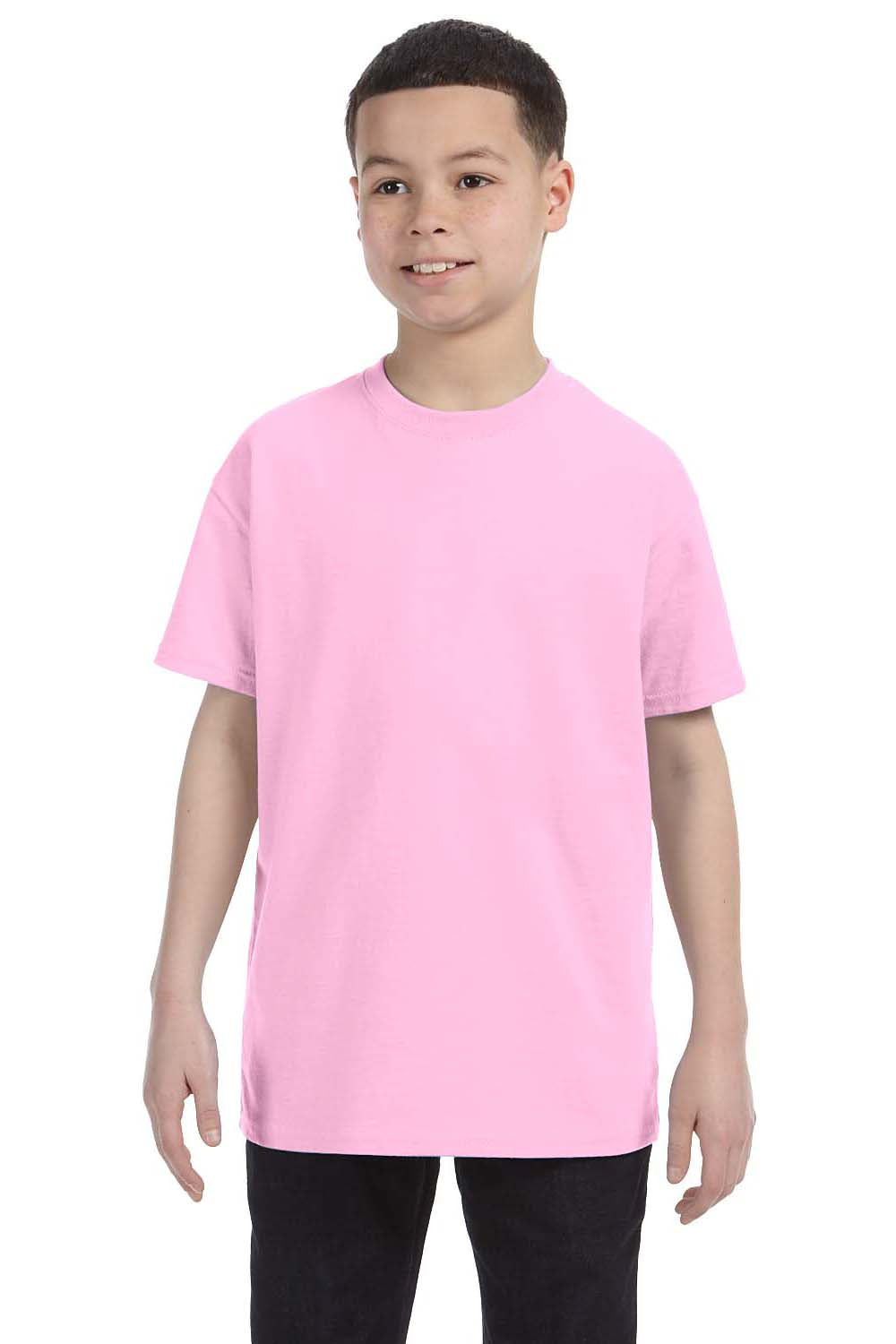 Gildan G500B Youth Short Sleeve Crewneck T-Shirt Light Pink Front