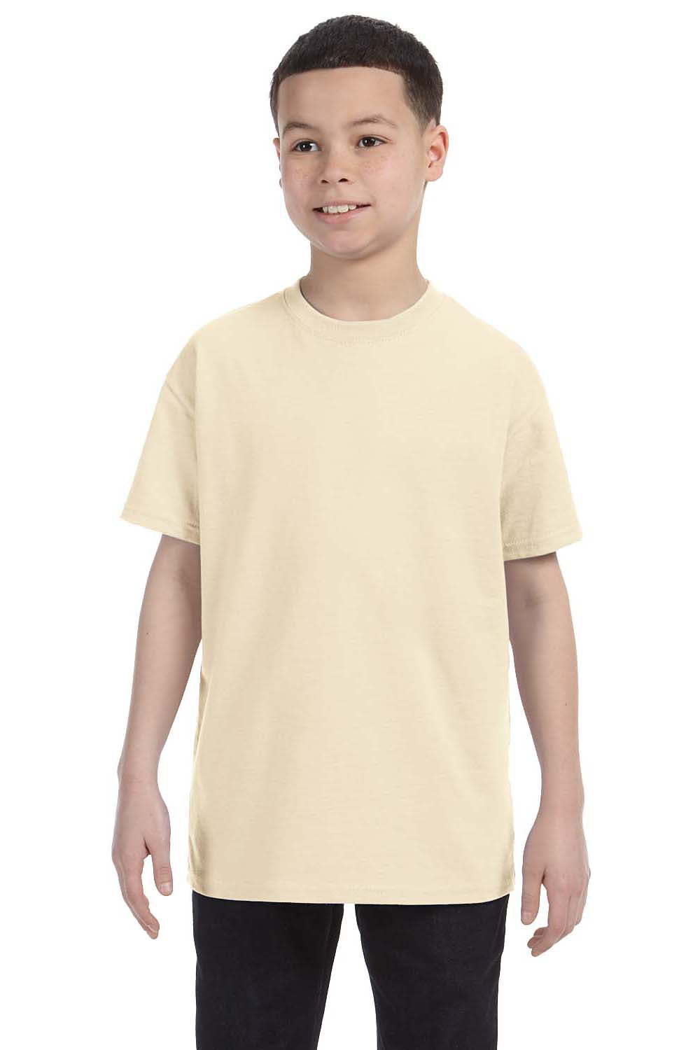 Gildan G500B Youth Short Sleeve Crewneck T-Shirt Natural Front