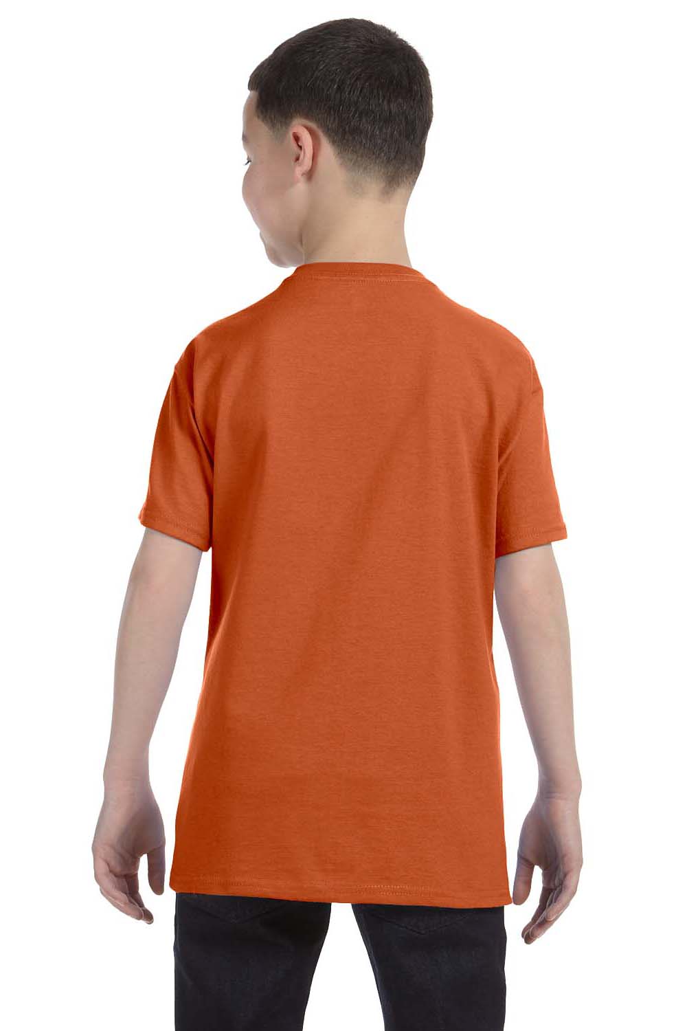 Gildan G500B Youth Short Sleeve Crewneck T-Shirt Texas Orange Back