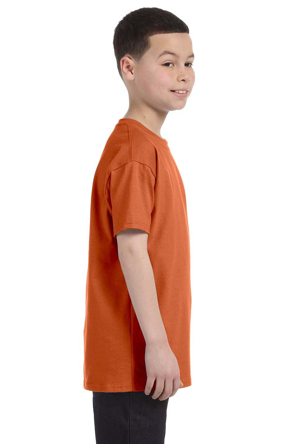 Gildan G500B Youth Short Sleeve Crewneck T-Shirt Texas Orange Side
