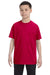 Gildan G500B Youth Short Sleeve Crewneck T-Shirt Garnet Red Front