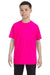 Gildan G500B Youth Short Sleeve Crewneck T-Shirt Heliconia Pink Front