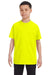Gildan G500B Youth Short Sleeve Crewneck T-Shirt Safety Green Front