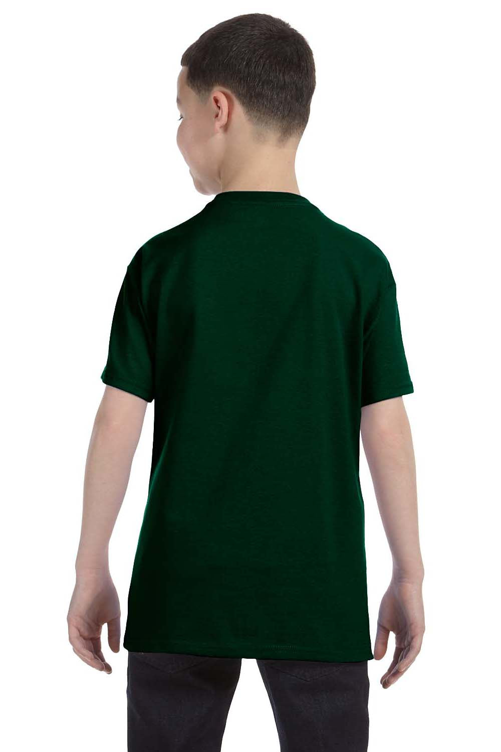 Gildan G500B Youth Short Sleeve Crewneck T-Shirt Forest Green Back
