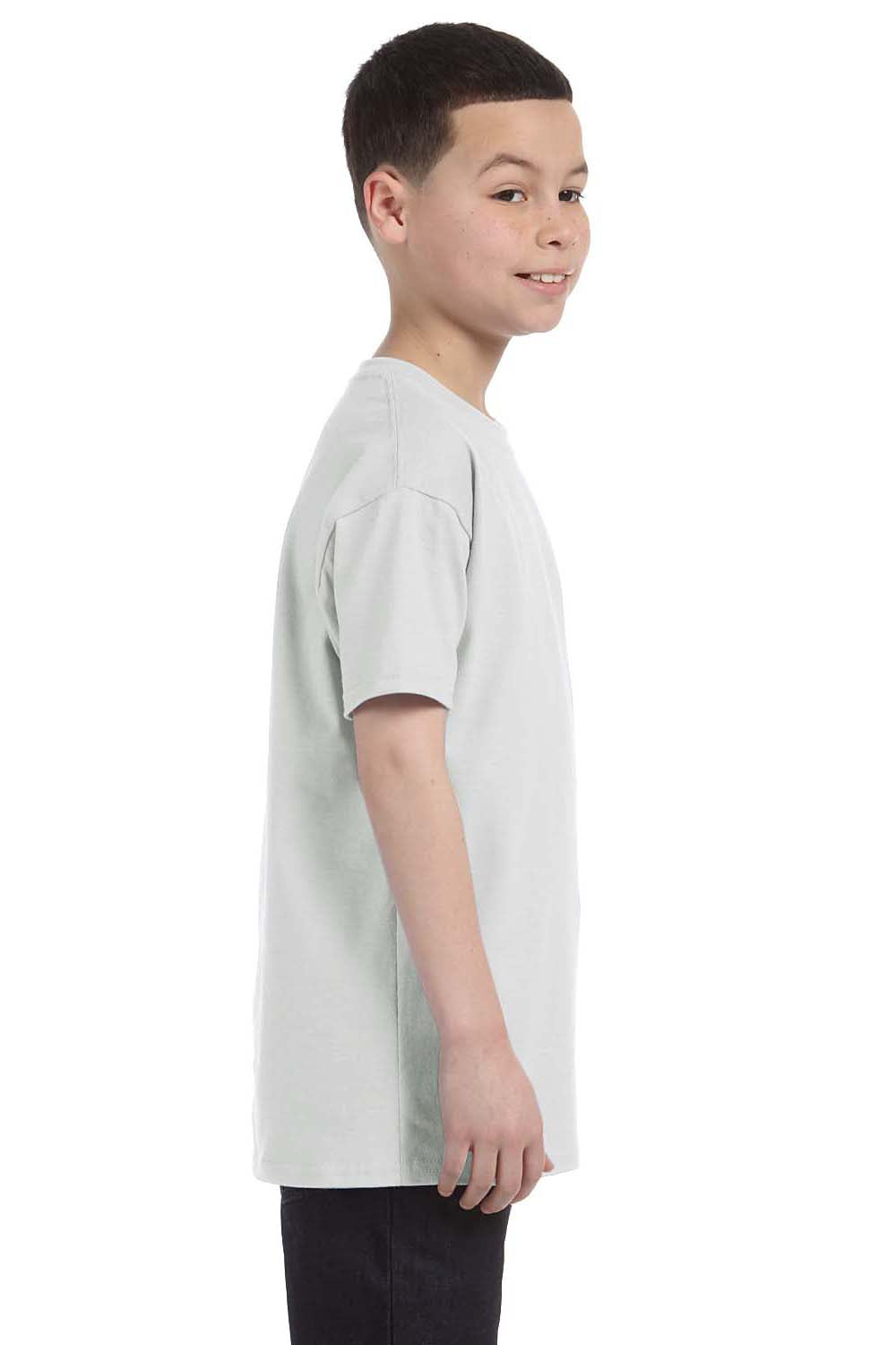 Gildan G500B Youth Short Sleeve Crewneck T-Shirt Ash Grey Side