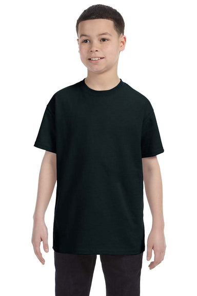 Gildan G500B Youth Short Sleeve Crewneck T-Shirt Black Front