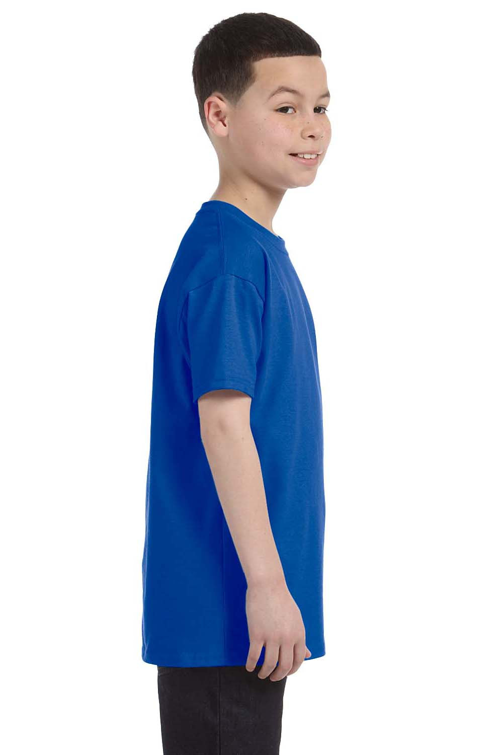 Gildan G500B Youth Short Sleeve Crewneck T-Shirt Royal Blue Side