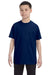 Gildan G500B Youth Short Sleeve Crewneck T-Shirt Navy Blue Front