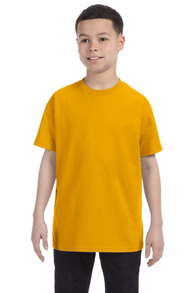 Gildan G500B Youth Short Sleeve Crewneck T-Shirt Gold Front