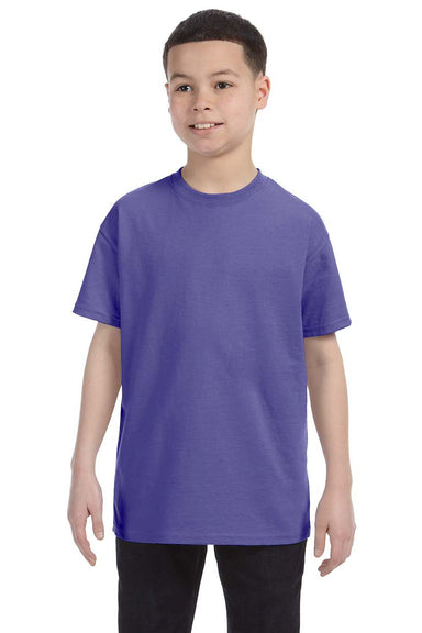 Gildan G500B Youth Short Sleeve Crewneck T-Shirt Violet Purple Front