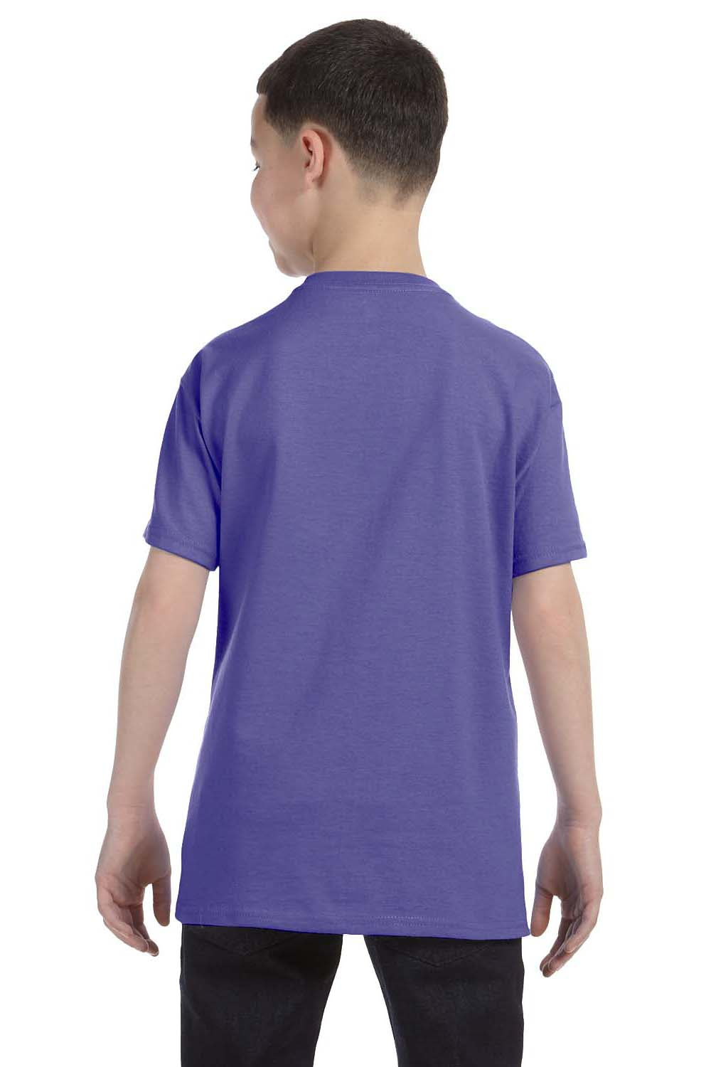 Gildan G500B Youth Short Sleeve Crewneck T-Shirt Violet Purple Back