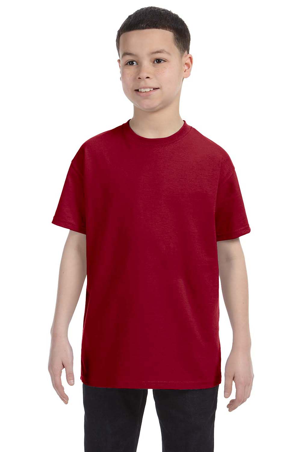 Gildan G500B Youth Short Sleeve Crewneck T-Shirt Cardinal Red Front