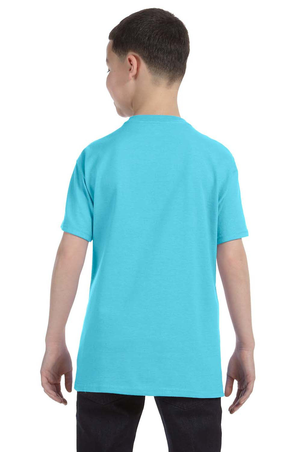 Gildan G500B Youth Short Sleeve Crewneck T-Shirt Sky Blue Back