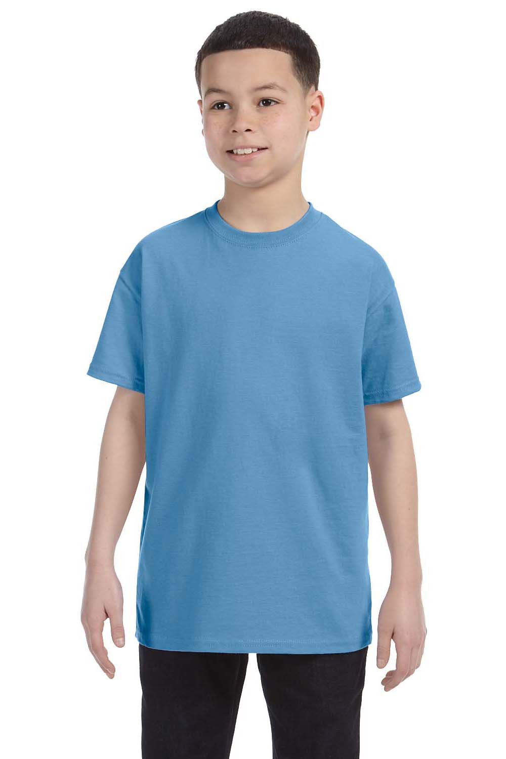 Gildan G500B Youth Short Sleeve Crewneck T-Shirt Carolina Blue Front