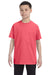 Gildan G500B Youth Short Sleeve Crewneck T-Shirt Coral Silk Pink Front