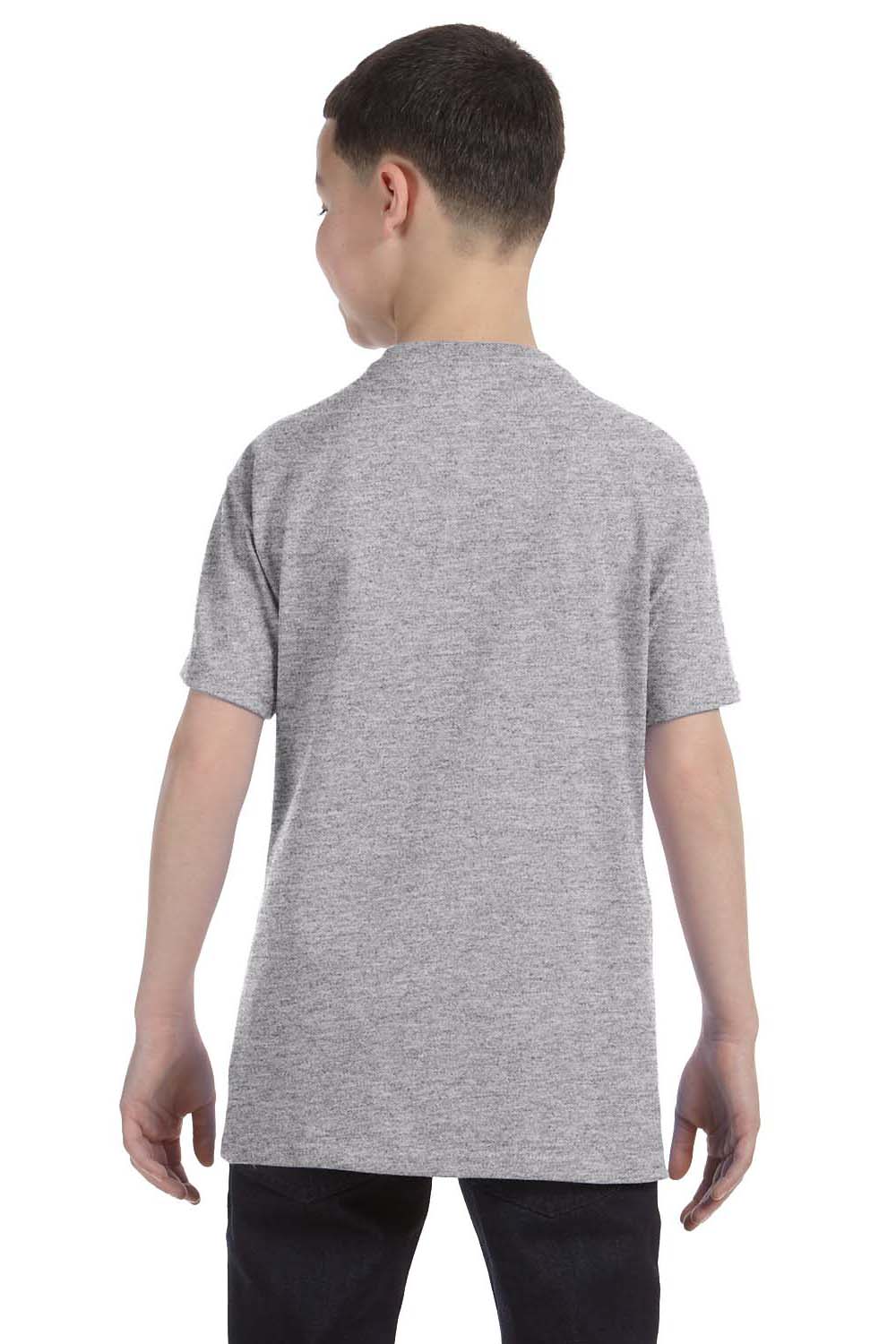 Gildan G500B Youth Short Sleeve Crewneck T-Shirt Sport Grey Back