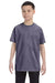 Gildan G500B Youth Short Sleeve Crewneck T-Shirt Heather Graphite Grey Front