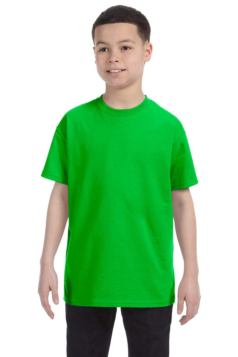 Gildan G500B Youth Short Sleeve Crewneck T-Shirt Electric Green Front