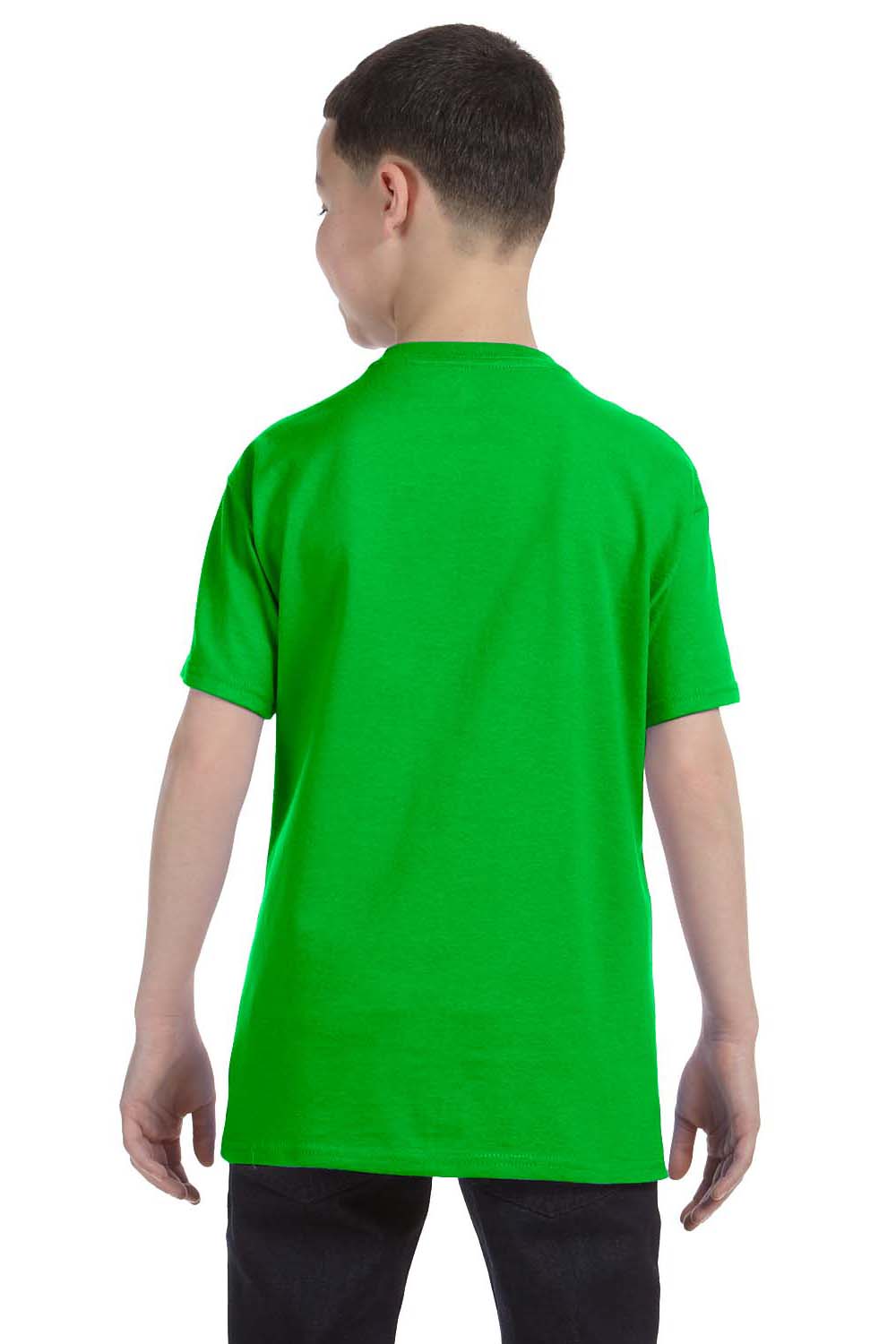 Gildan G500B Youth Short Sleeve Crewneck T-Shirt Electric Green Back