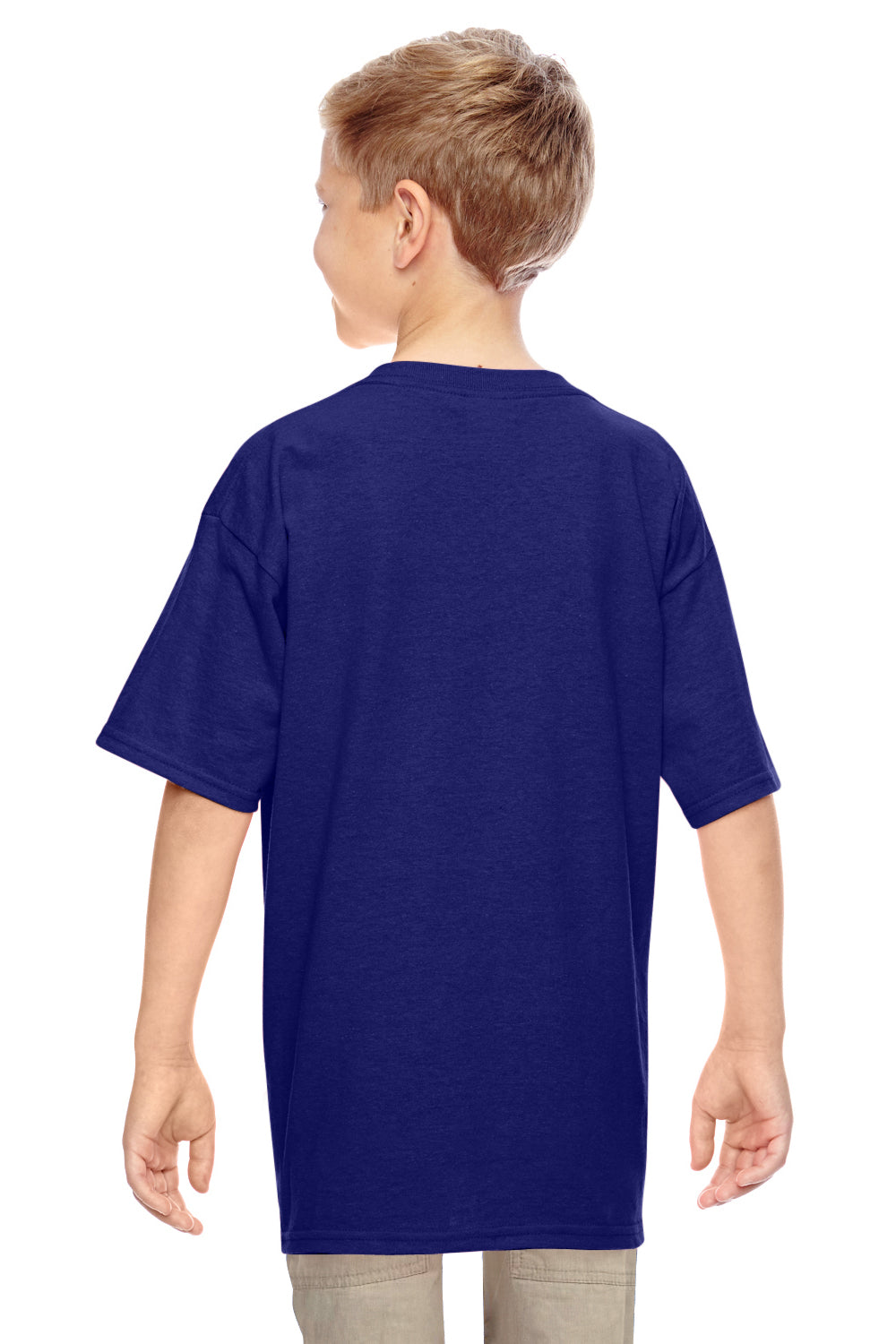 Gildan G500B Youth Short Sleeve Crewneck T-Shirt Neon Blue Back