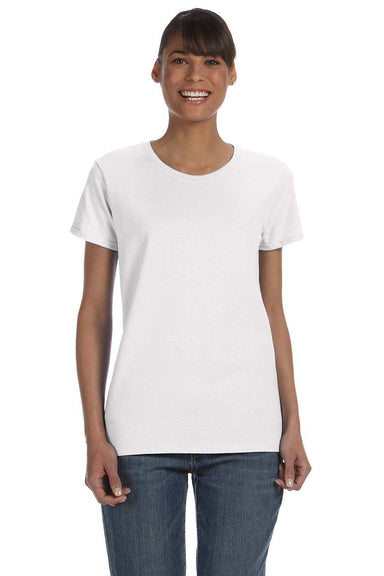 Gildan G500L Womens Short Sleeve Crewneck T-Shirt White Front