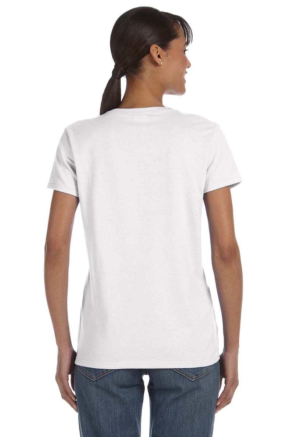 Gildan G500L Womens Short Sleeve Crewneck T-Shirt White Back