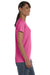 Gildan G500L Womens Short Sleeve Crewneck T-Shirt Azalea Pink Side