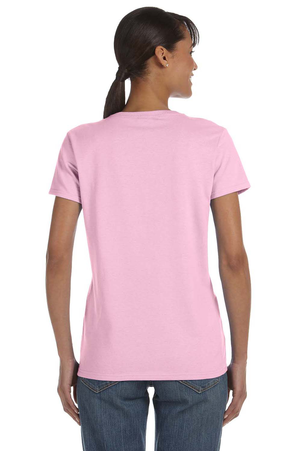 Gildan G500L Womens Short Sleeve Crewneck T-Shirt Light Pink Back