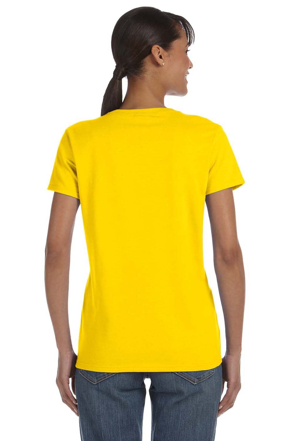 Gildan G500L Womens Short Sleeve Crewneck T-Shirt Daisy Yellow Back