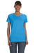 Gildan G500L Womens Short Sleeve Crewneck T-Shirt Heather Sapphire Blue Front