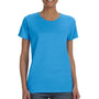 Gildan Womens Short Sleeve Crewneck T-Shirt - Heather Sapphire Blue