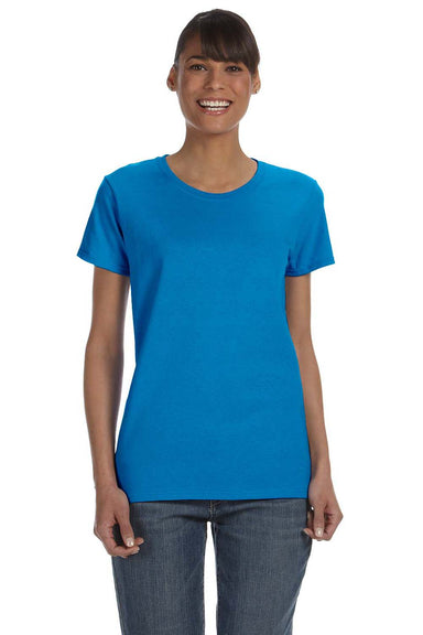 Gildan G500L Womens Short Sleeve Crewneck T-Shirt Sapphire Blue Front