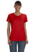 Gildan G500L Womens Short Sleeve Crewneck T-Shirt Red Front