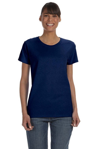Gildan G500L Womens Short Sleeve Crewneck T-Shirt Navy Blue Front
