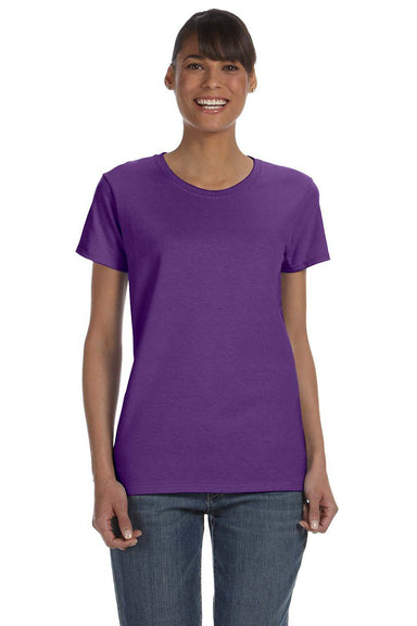 Gildan G500L Womens Short Sleeve Crewneck T-Shirt Purple Front