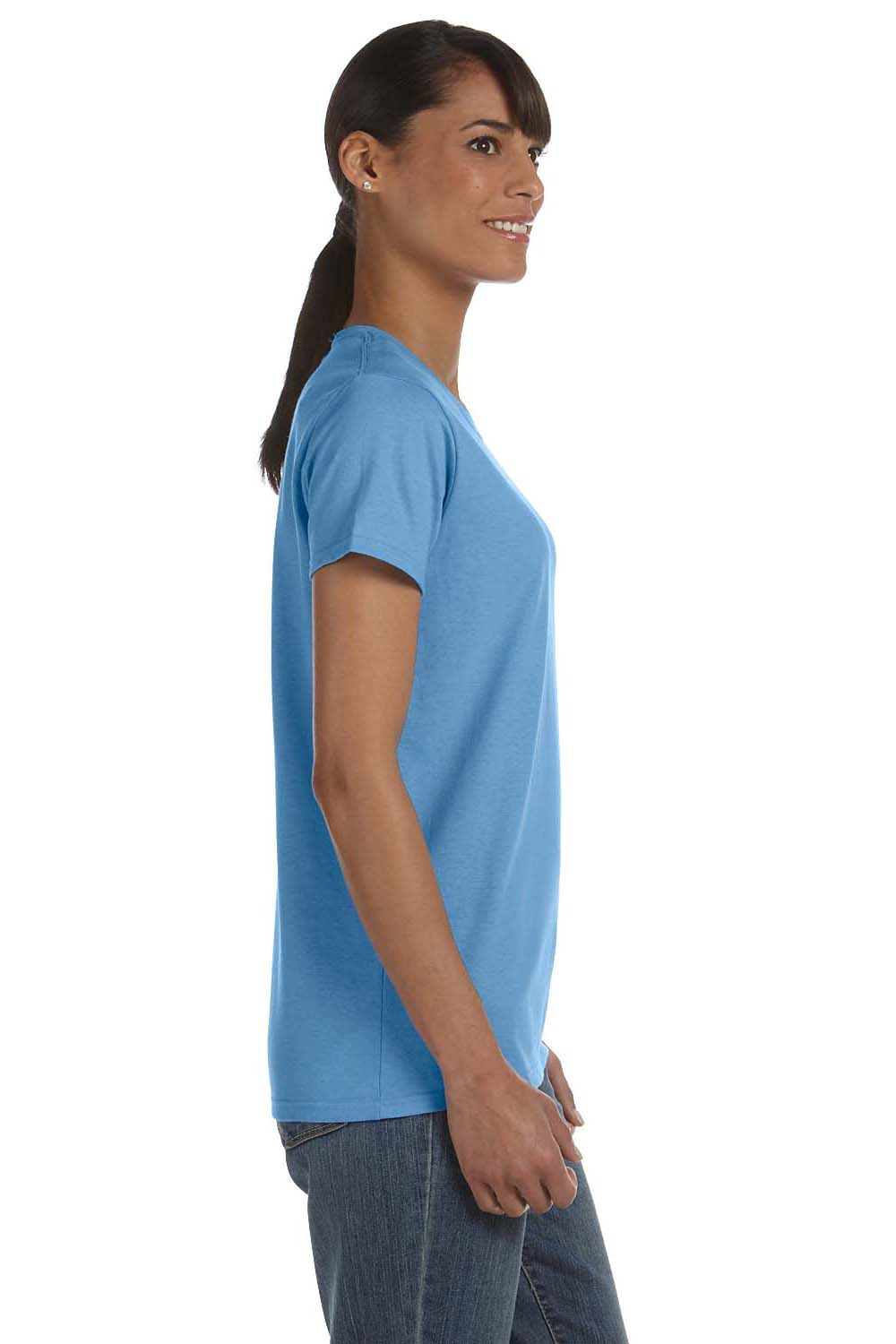 Gildan G500L Womens Short Sleeve Crewneck T-Shirt Carolina Blue Side