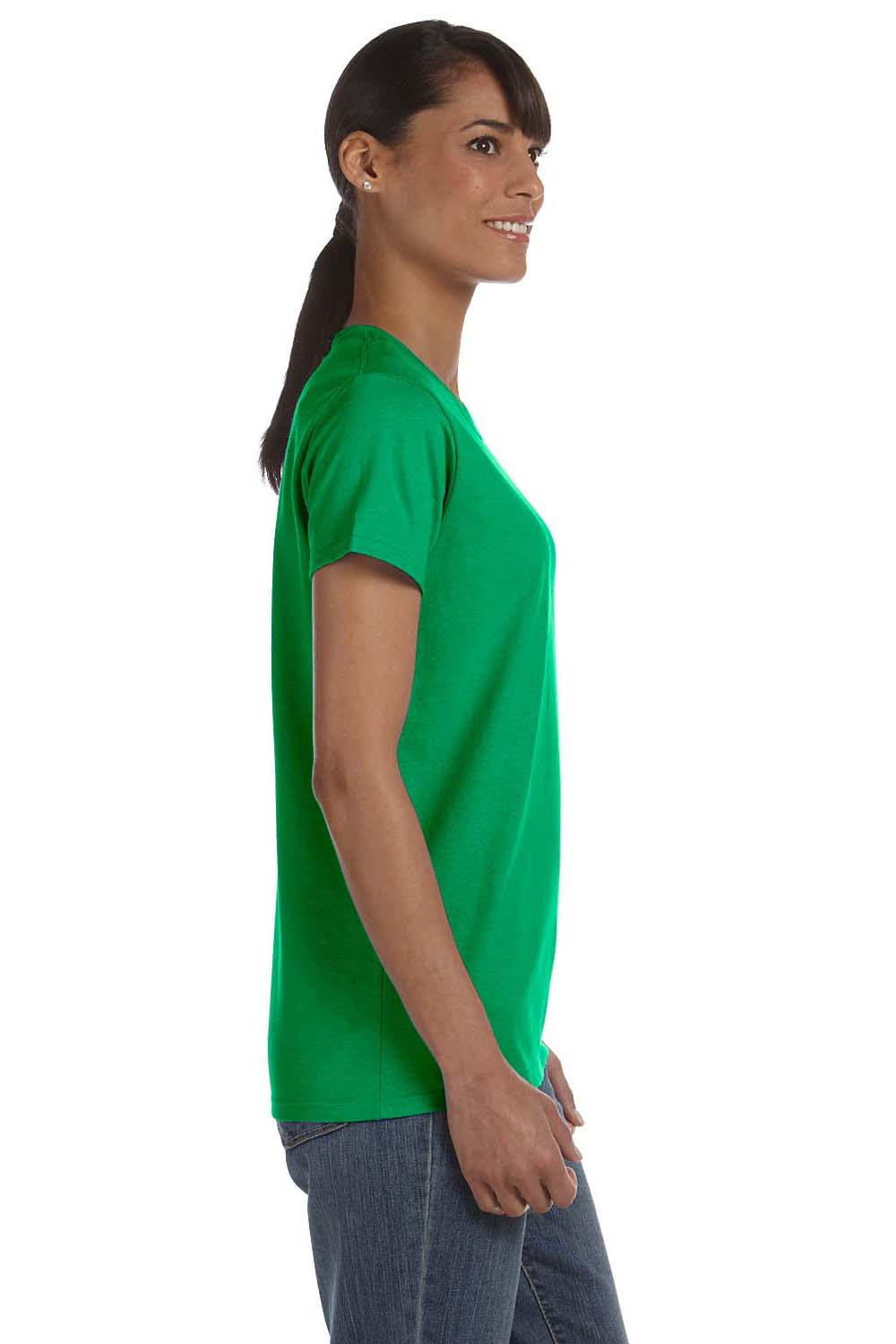 Gildan G500L Womens Short Sleeve Crewneck T-Shirt Irish Green Side