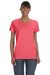 Gildan G500L Womens Short Sleeve Crewneck T-Shirt Coral Silk Pink Front