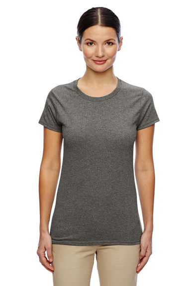 Gildan G500L Womens Short Sleeve Crewneck T-Shirt Heather Graphite Grey Front