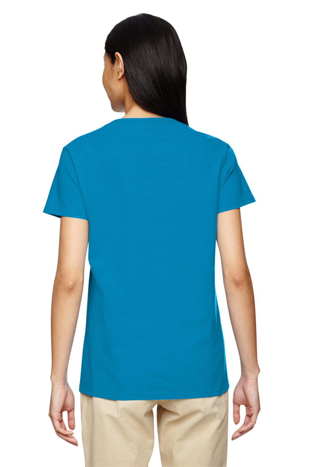 Gildan G500VL Womens Short Sleeve V-Neck T-Shirt Sapphire Blue Back
