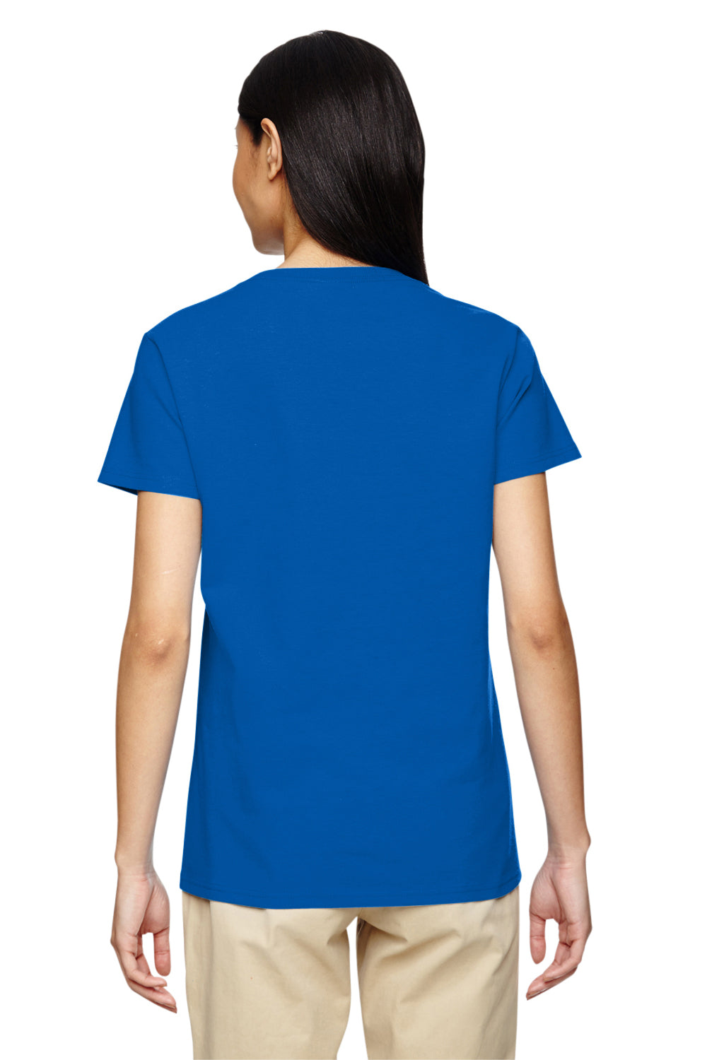 Gildan G500VL Womens Short Sleeve V-Neck T-Shirt Royal Blue Back