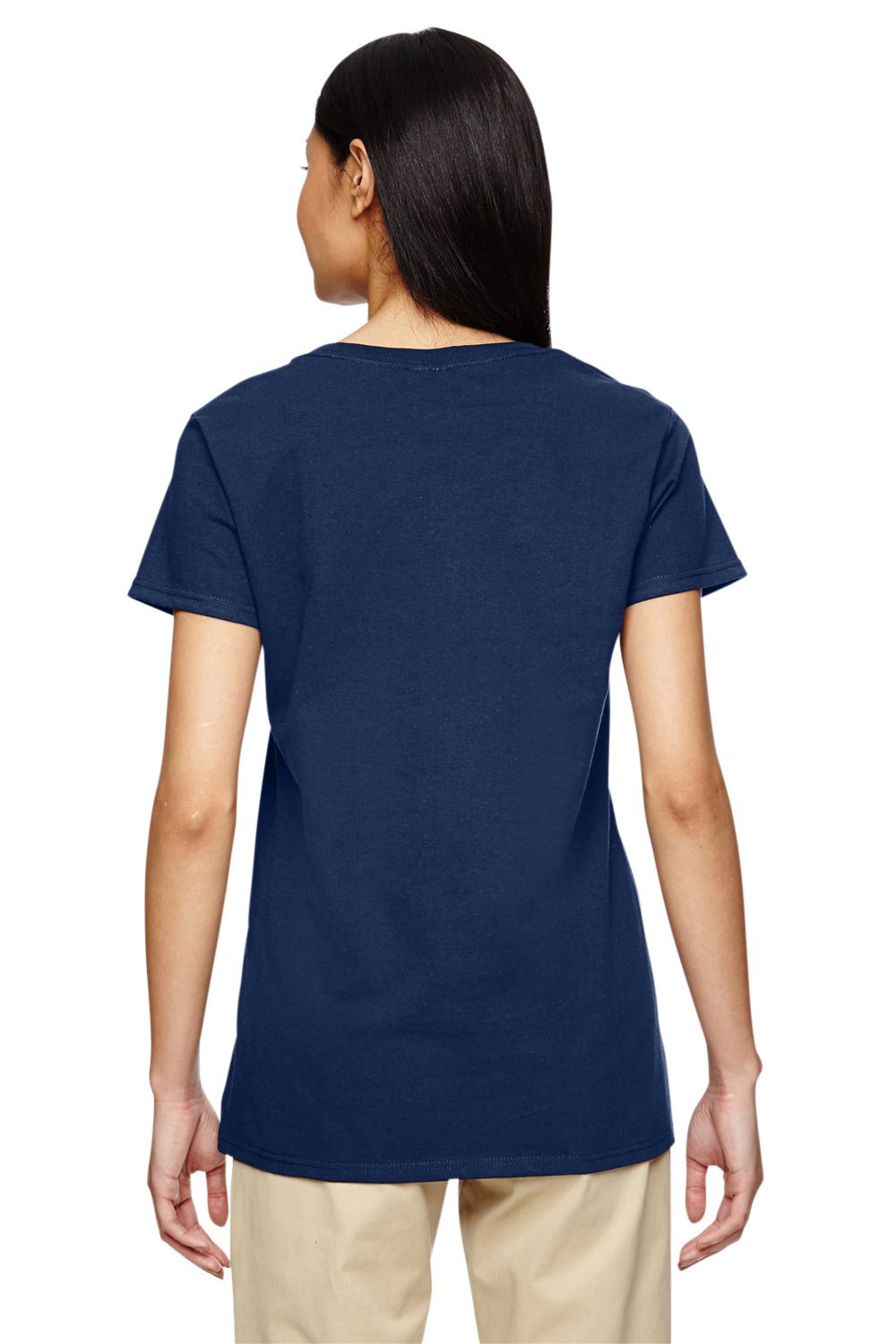 Gildan G500VL Womens Short Sleeve V-Neck T-Shirt Navy Blue Back