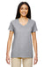 Gildan G500VL Womens Short Sleeve V-Neck T-Shirt Sport Grey Front